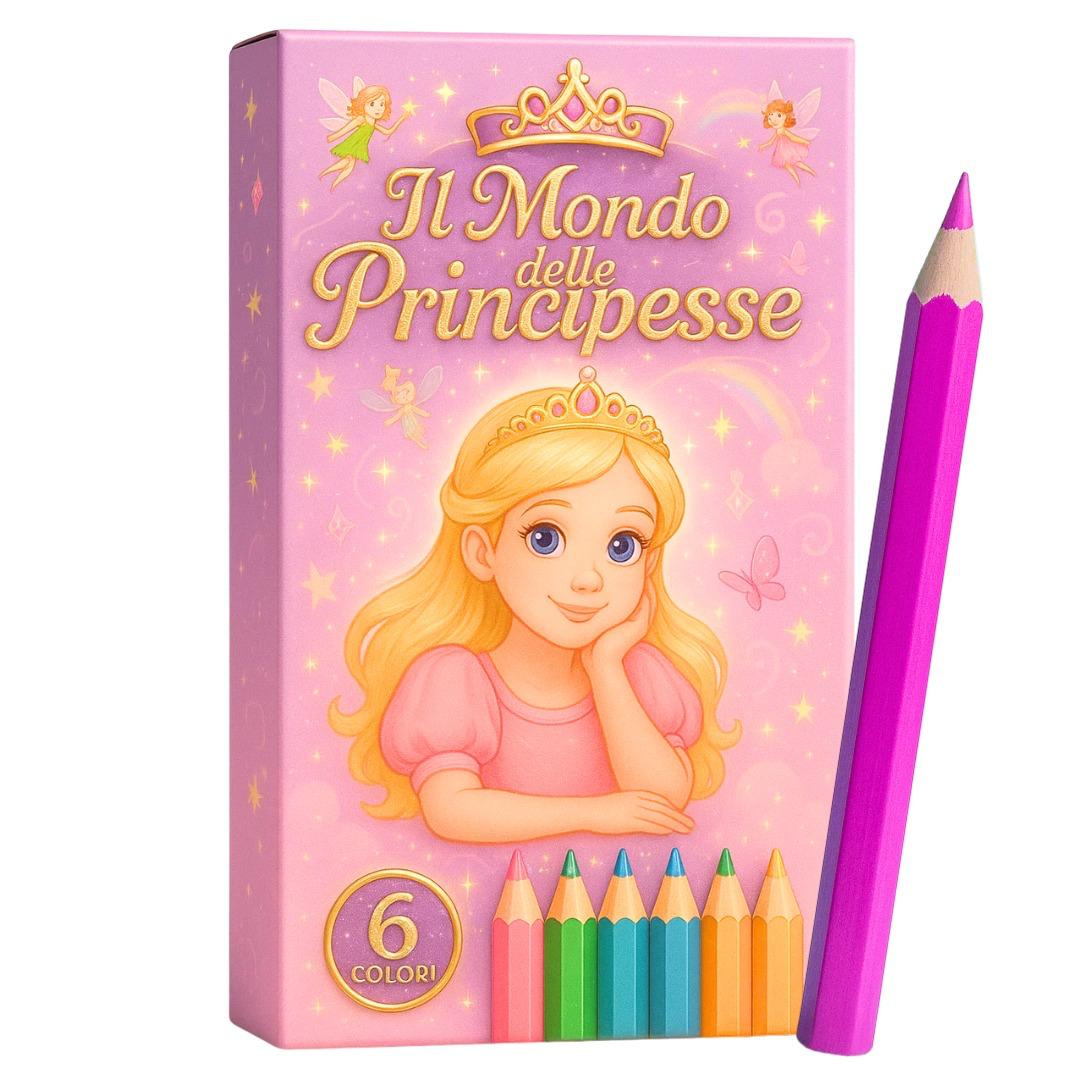 BOX 6 PASTELLI IL MONDO DELLE PRINCIPESSE 5X10 CM