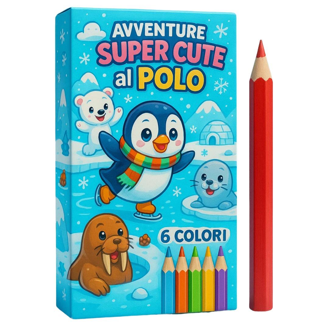 BOX 6 PASTELLI AVVENTURE AL POLO 5X10 CM