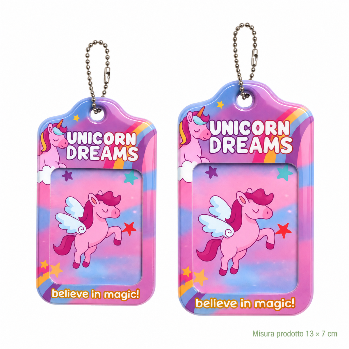 Portafoto Gommato Unicorno 13×7 cm – Sorprese per Uova di Pasqua – immagine principale su sfondo bianco