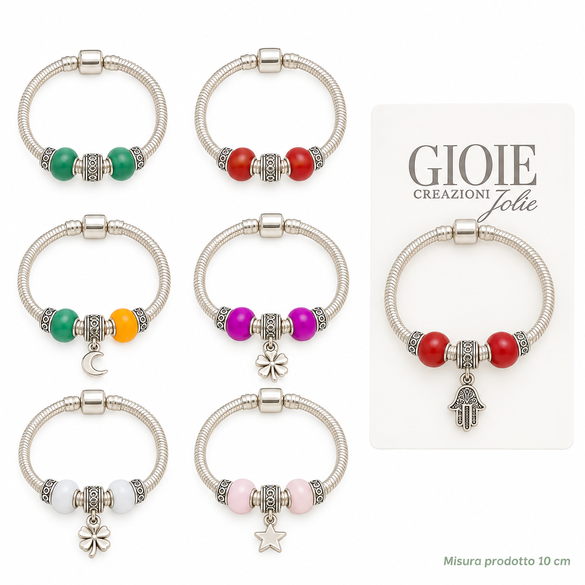 Bracciale Simple Color con Charm 10 cm – Sorprese per Uova di Pasqua – immagine principale su sfondo bianco