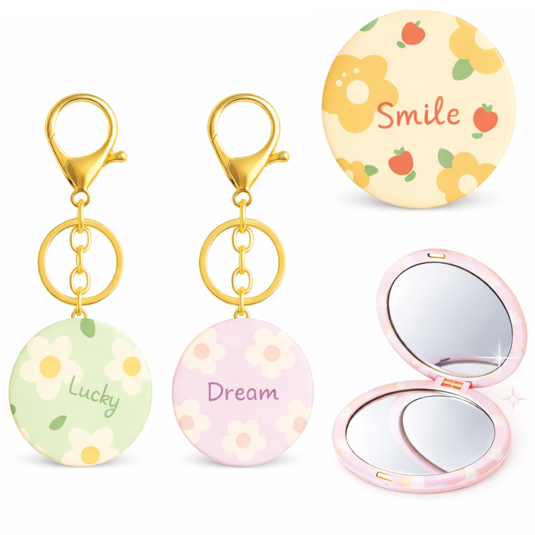 Specchietto con Portachiavi 10 cm – Sorprese Bijouteria Pratico