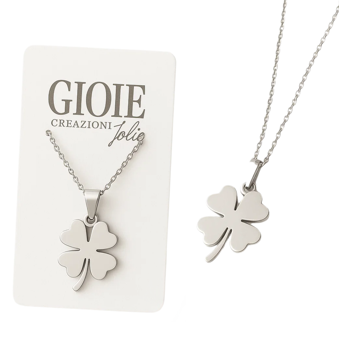 COLLANA QUADRIFOGLIO 10CM