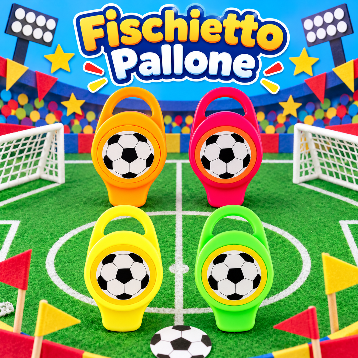 Fischietto Pallone 4 cm – Sorprese per Uova di Pasqua – immagine ambientata
