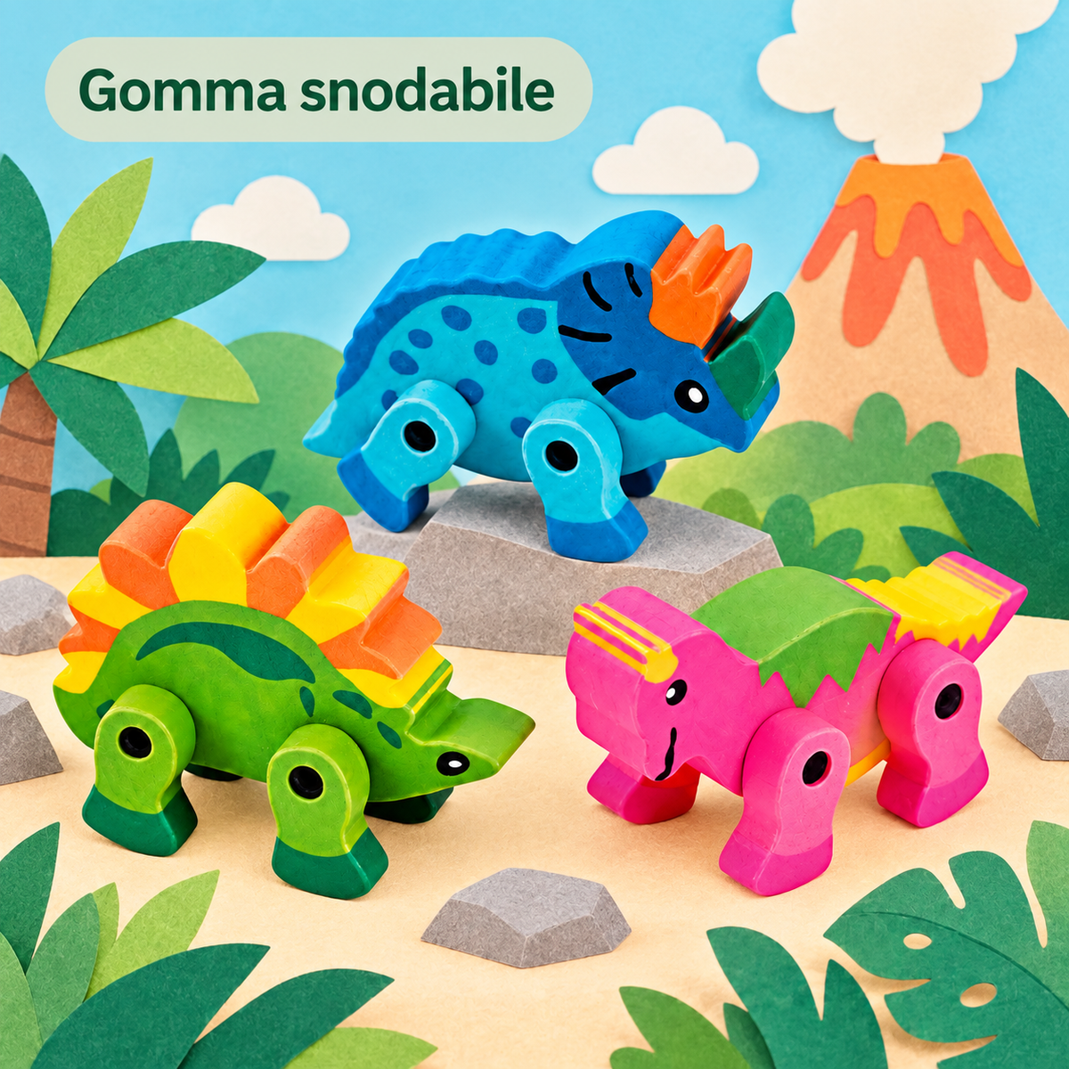 Gomma Dinosauri Snodati – immagine ambientata
