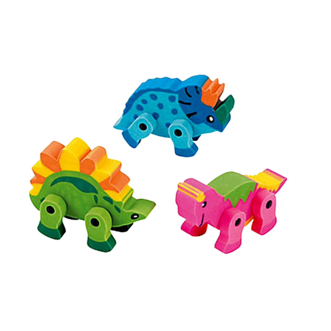 GOMMA DINOSAURI SNODATI 4X4CM