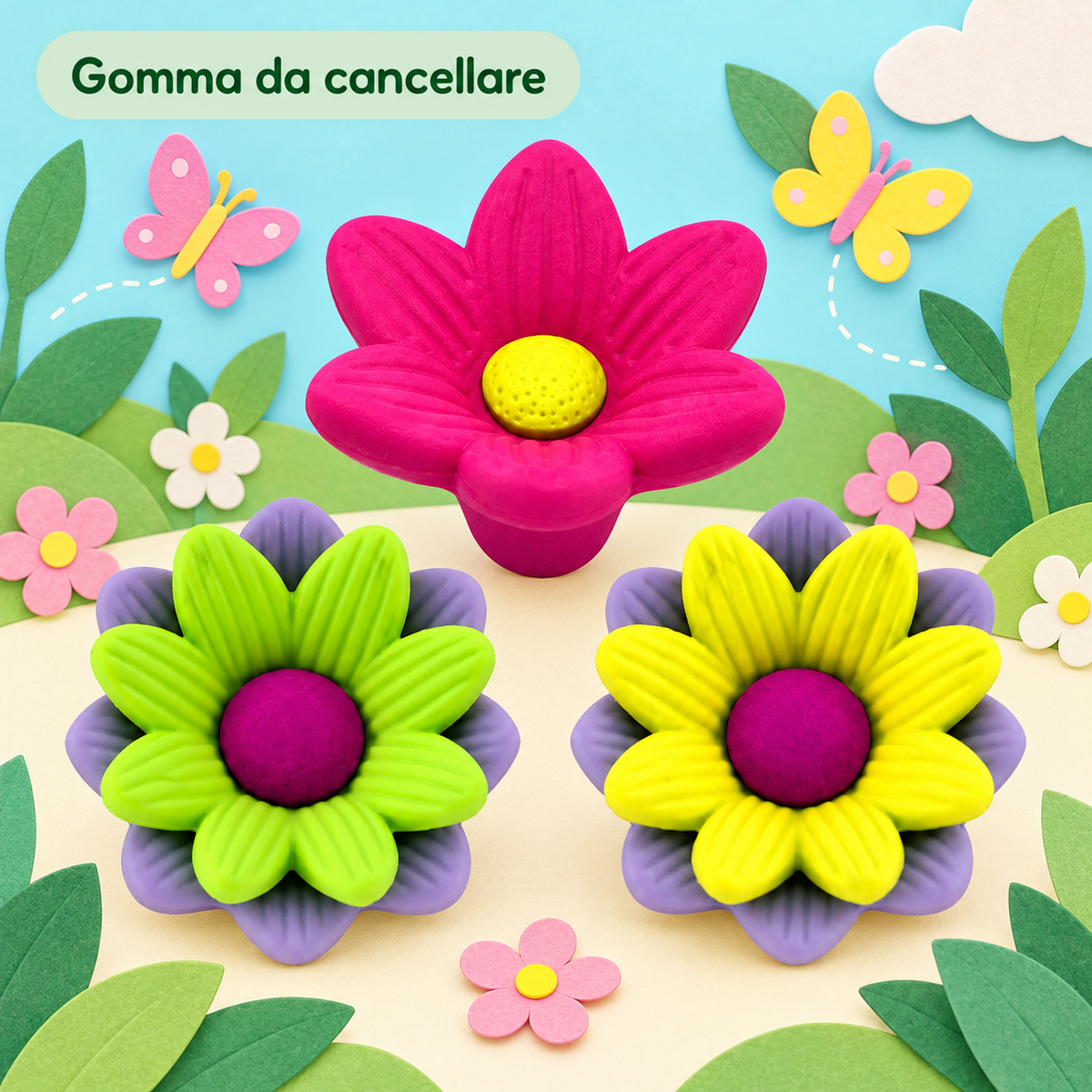 Gomma Topper Fiore Colorato – immagine ambientata