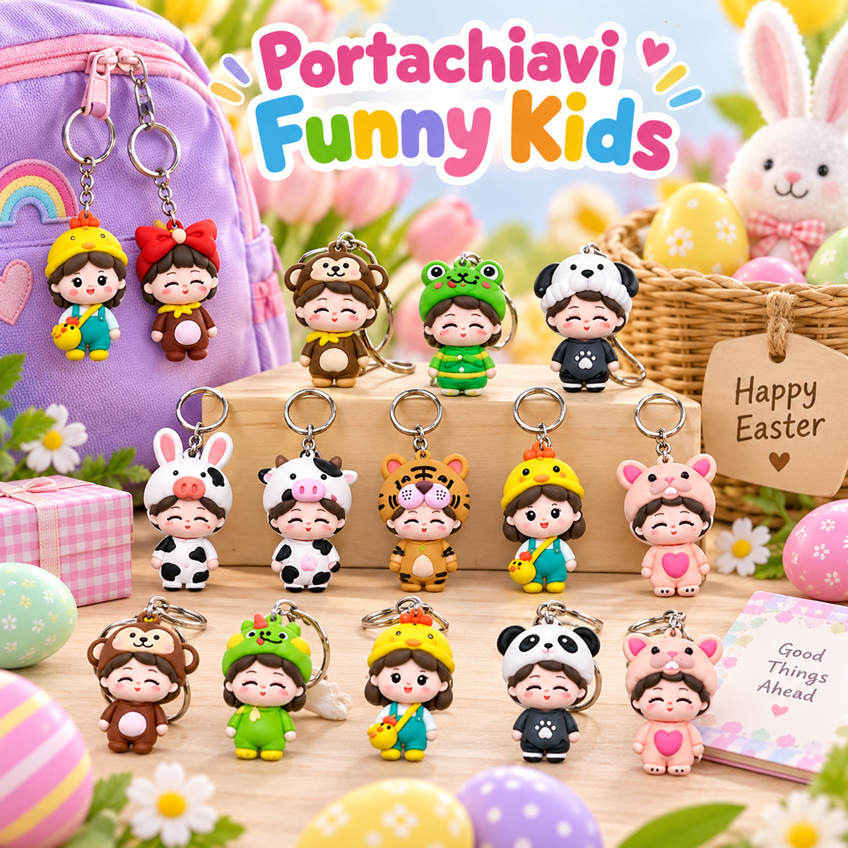 Portachiavi Silicone Funny Kids Ass – immagine ambientata