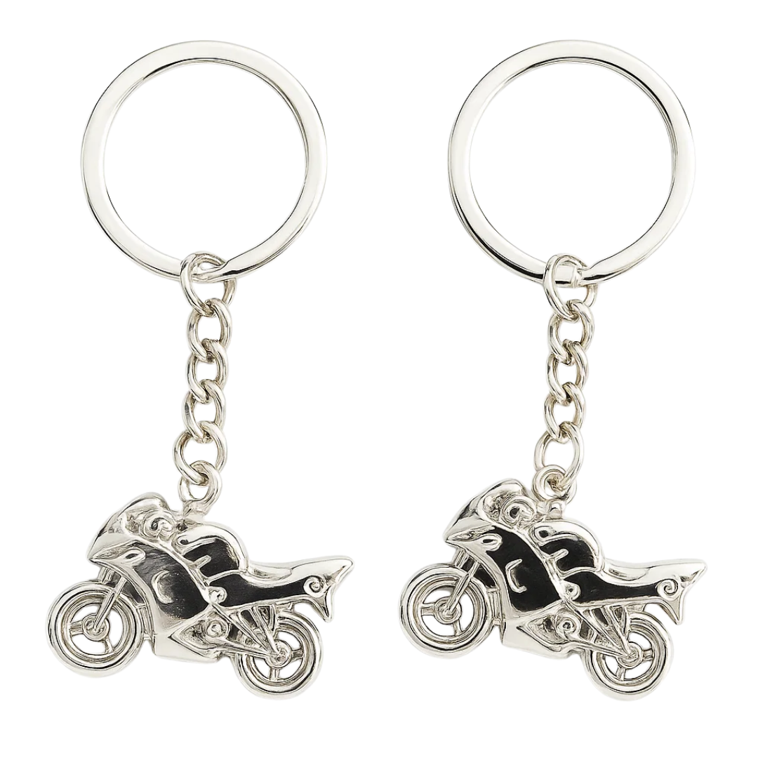 PORTACHIAVI IN METALLO MOTO SPORTIVA 10CM