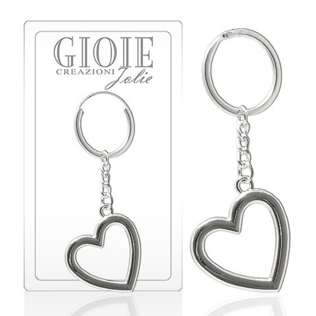 PORTACHIAVI IN METALLO CUORE 10CM