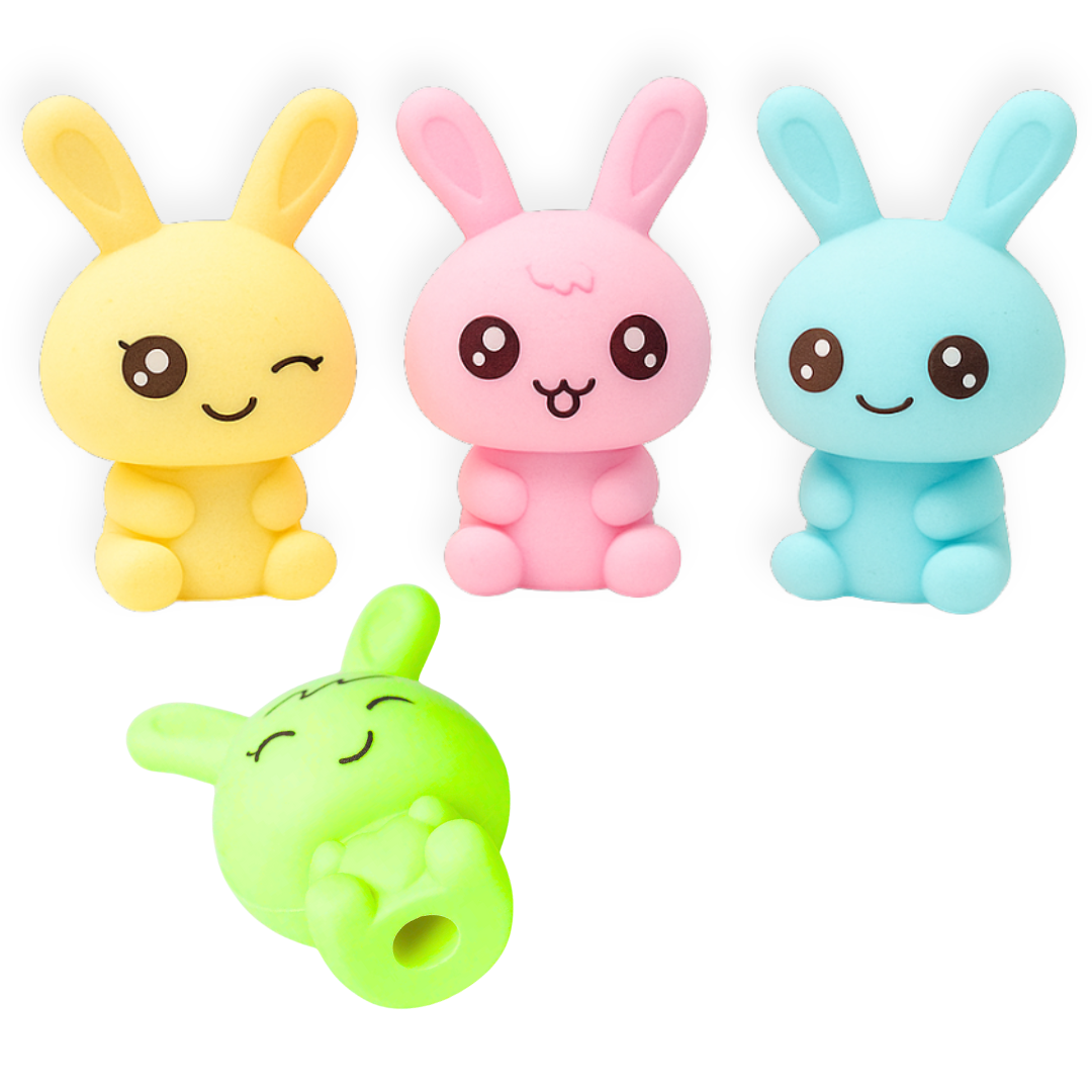 GOMMA CONIGLIO COPRIMATITA COL.ASS 2X2CM