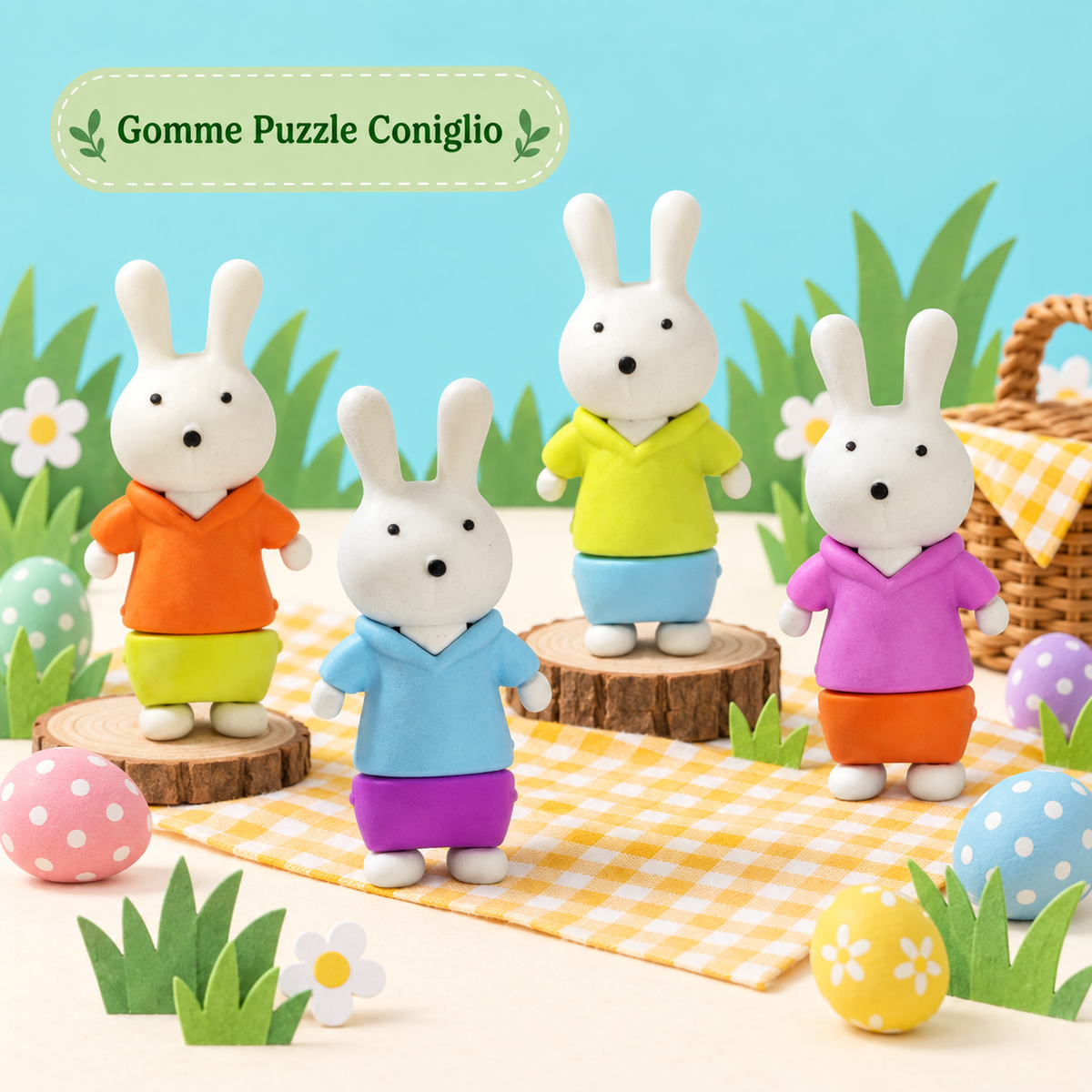 Gomma Puzzle Coniglio – immagine ambientata
