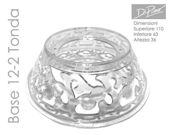 BASE 12-2 SUPPORTO ORNATO CRISTALLO