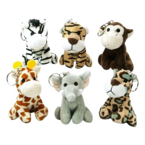 PORTACHIAVE PELUCHE JUNGLA 10 CM
