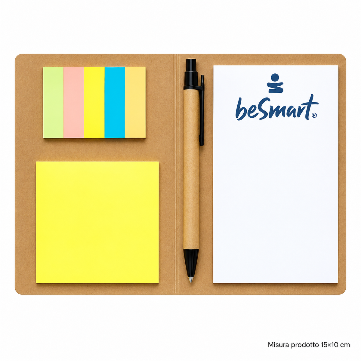 Set da scrivania con blocco note, post-it e penna – Sorprese per Uova di Pasqua – immagine principale su sfondo bianco