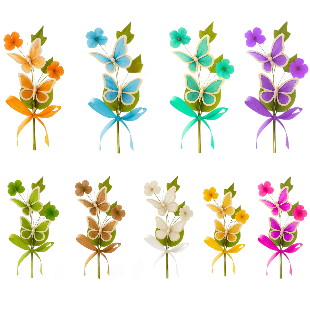 PICK BUTTERFLY 9 COLORI CM 28