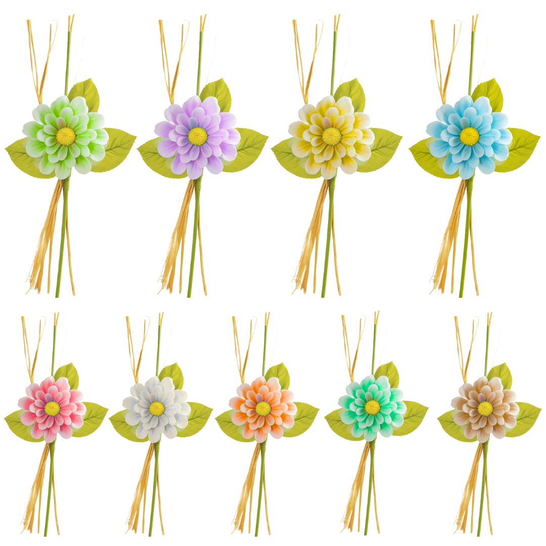 PICK MARGHERITINA CON PAGLIA 9 COLORI CM 25