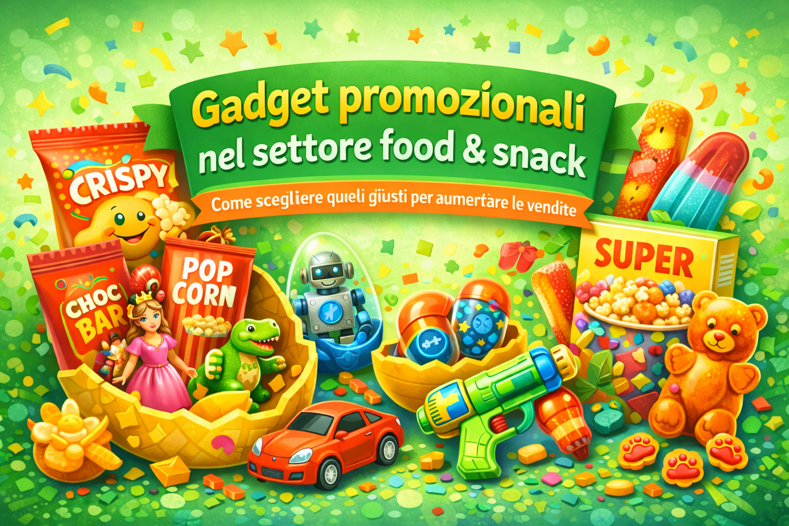 Gadget promozionali food & snack: guida B2B per aziende e rivenditori | GESCO FunToys