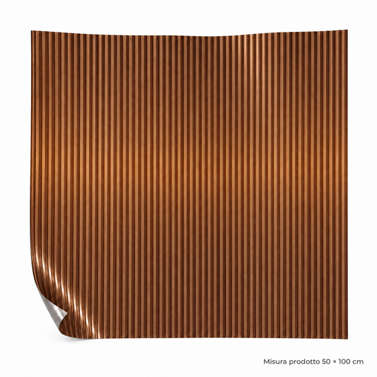 ALLUMINIO PLISSETTATO MARRONE 50X100 – foto prodotto su sfondo bianco, colore Marrone, misura 50x100 cm