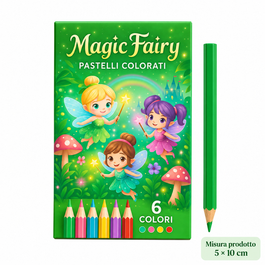 Box 6 Pastelli Magic Fairy 5×10 cm – Sorprese per Uova di Pasqua – immagine principale su sfondo bianco