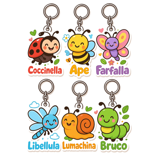 PORTACHIAVI LEGNO LOVE BUGS 5 CM