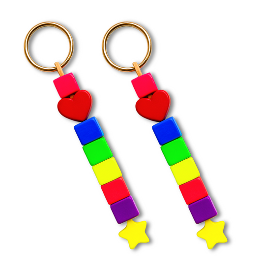 PORTACHIAVI LEGNO NEON RAINBOW 13 CM