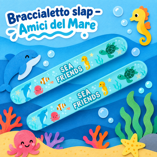 Braccialetto Slap Amici del Mare – Sorprese per Uova di Pasqua – immagine ambientata