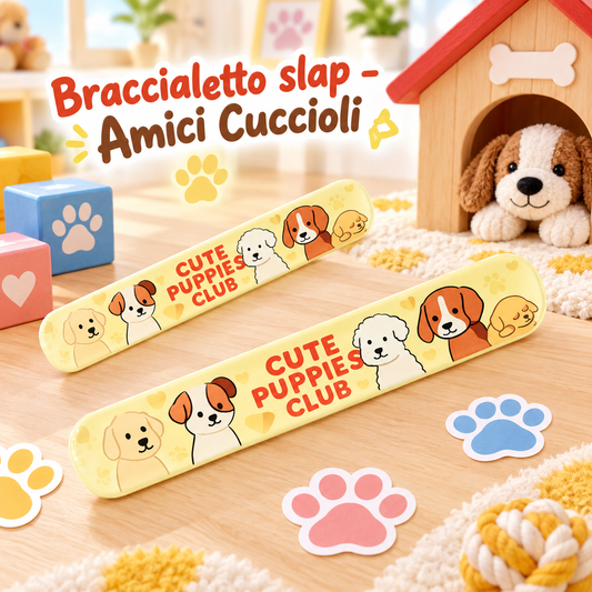 Braccialetto Slap Amici Cuccioli – Sorprese per Uova di Pasqua – immagine ambientata
