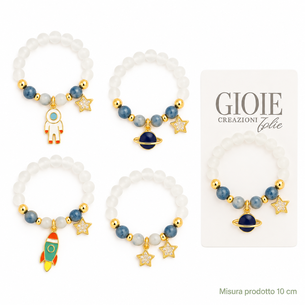 Bracciale White Space Elegance 10 cm – Sorprese per Uova di Pasqua – immagine principale su sfondo bianco