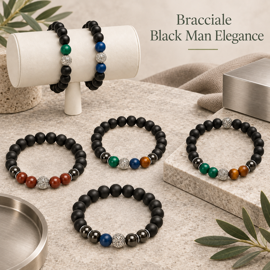 Bracciale Black Man Elegance 10 cm – Sorprese per Uova di Pasqua – immagine ambientata