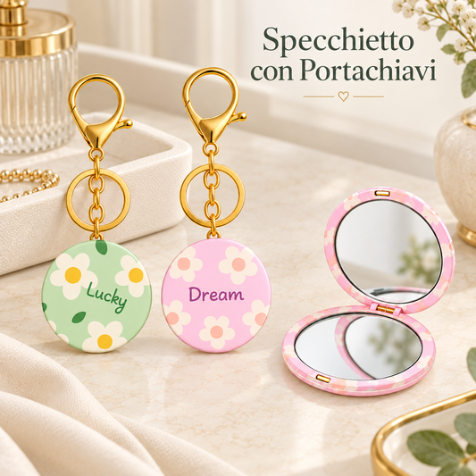 Specchietto con Portachiavi 10 cm – Sorprese Bijouteria Pratico – immagine ambientata