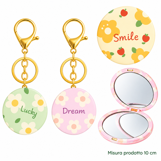 Specchietto con Portachiavi 10 cm – Sorprese Bijouteria Pratico – immagine principale su sfondo bianco