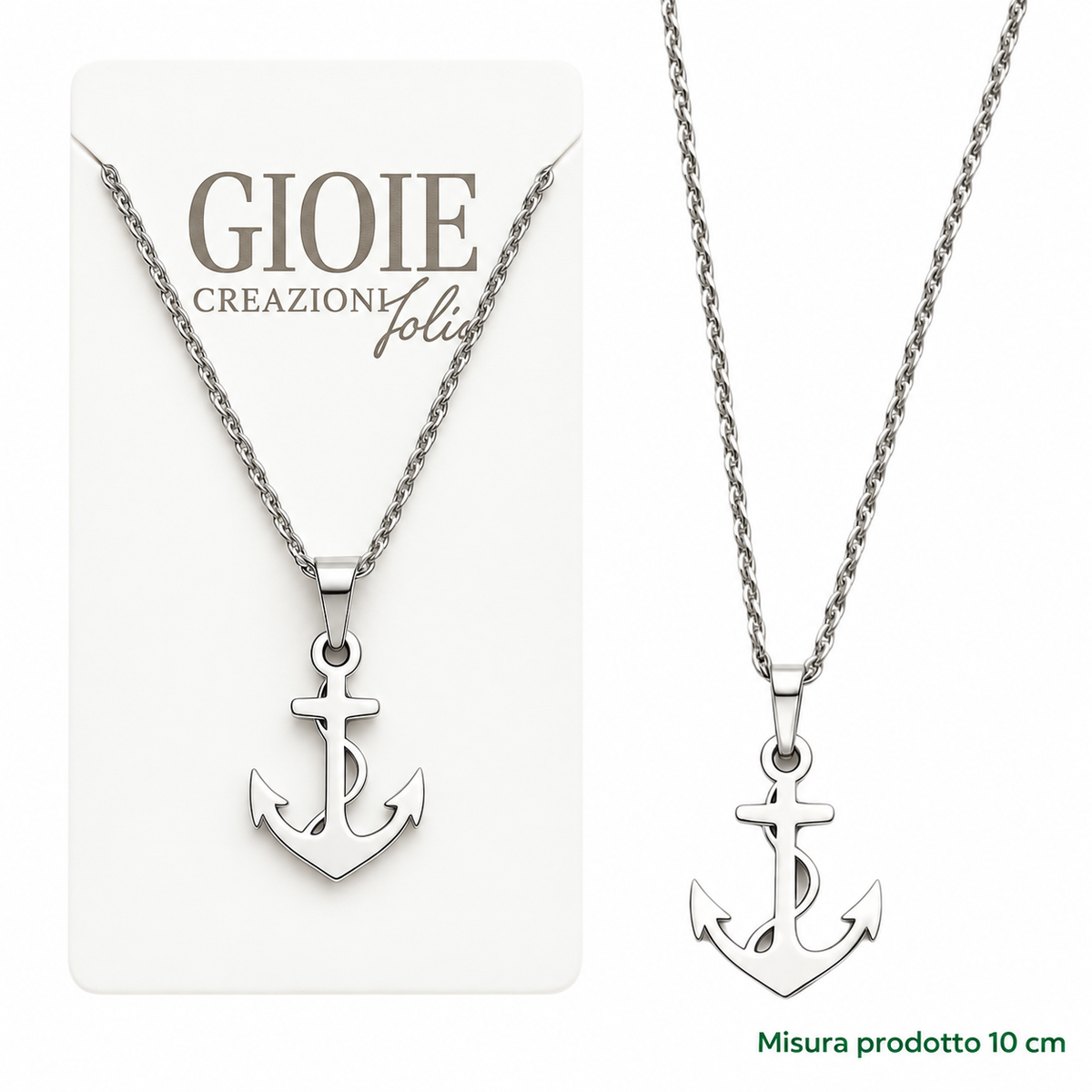 Collana Ancora Mare 10 cm – Sorprese Bijouteria Nautica – immagine principale su sfondo bianco