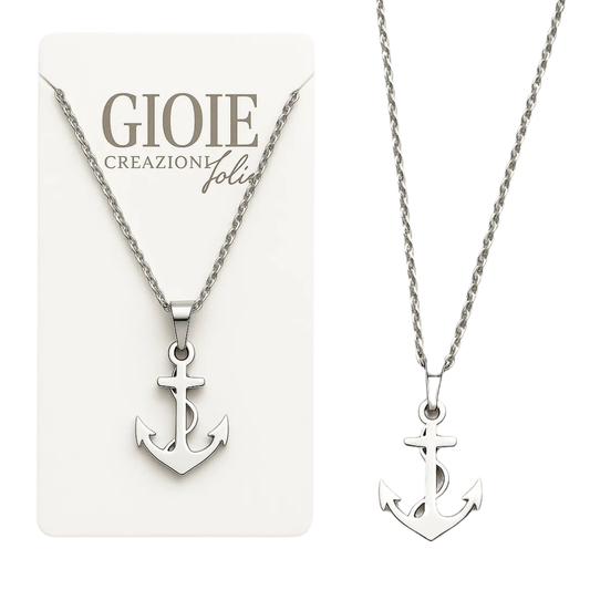 COLLANA ANCORA MARE 10CM