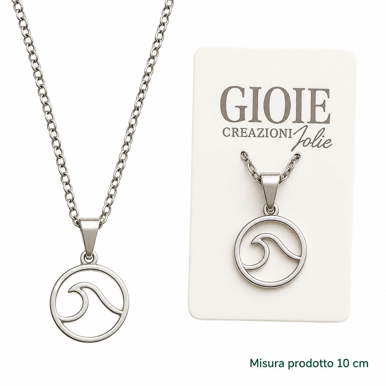 Collana Onda Marina 10 cm – Sorprese Bijouteria Nautica – immagine principale su sfondo bianco