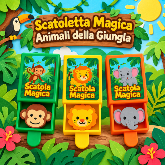 Scatoletta Magica Animali della Giungla 6 cm – Sorprese per Uova di Pasqua – immagine ambientata