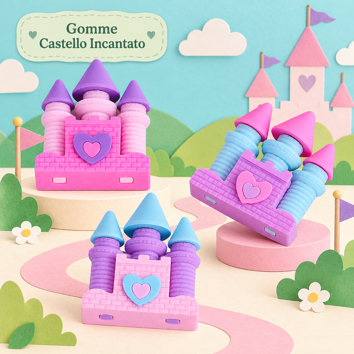 Gomme Castello Incantato in ambientazione giocosa