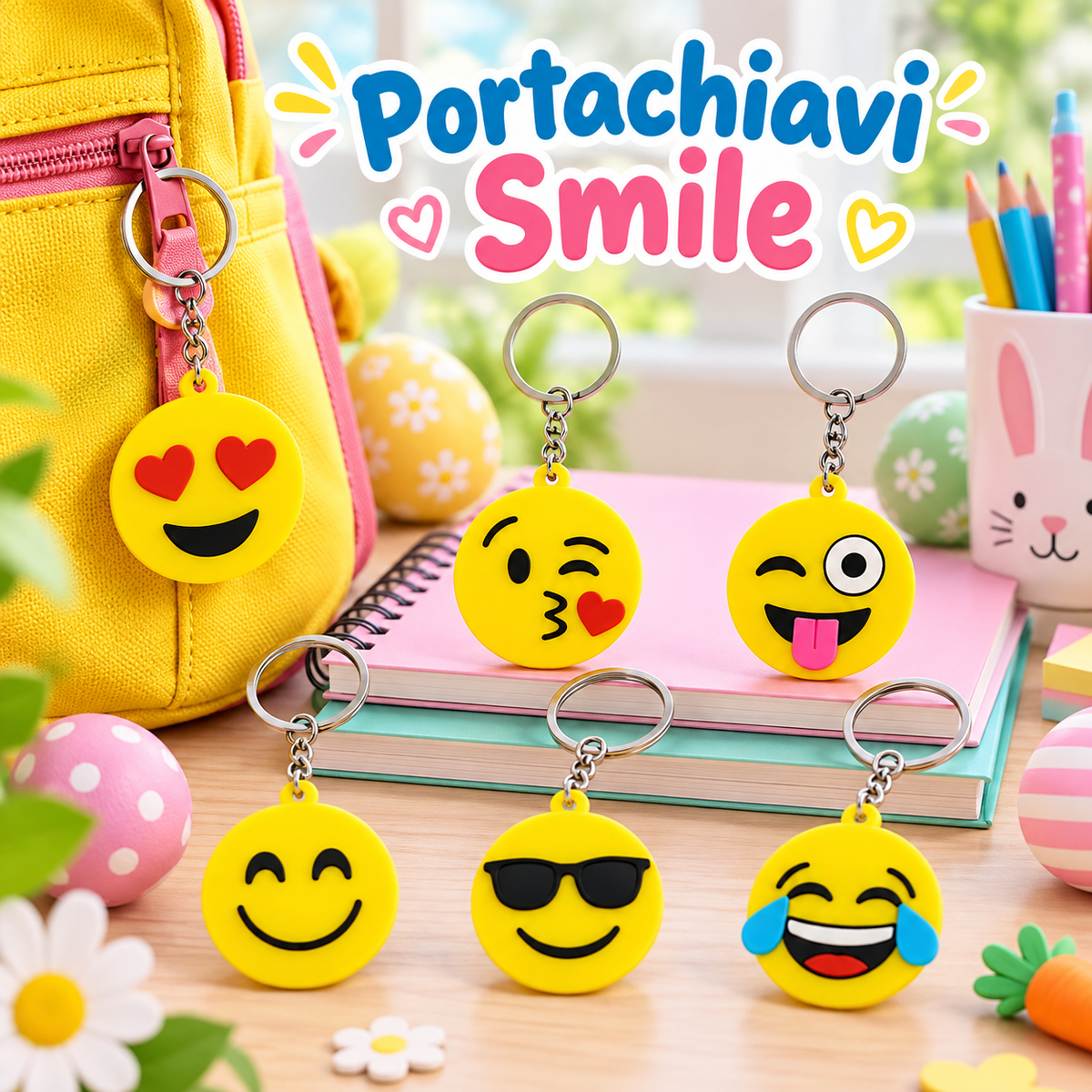 Portachiavi Silicone Smile Ass – immagine ambientata