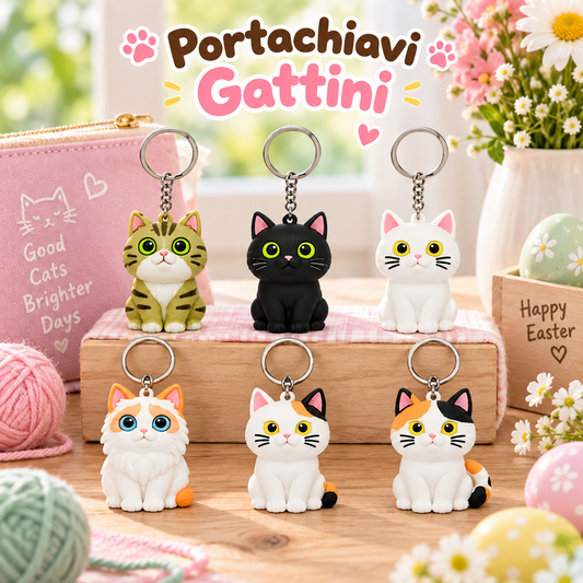 Portachiavi Silicone Gattini Ass – immagine ambientata