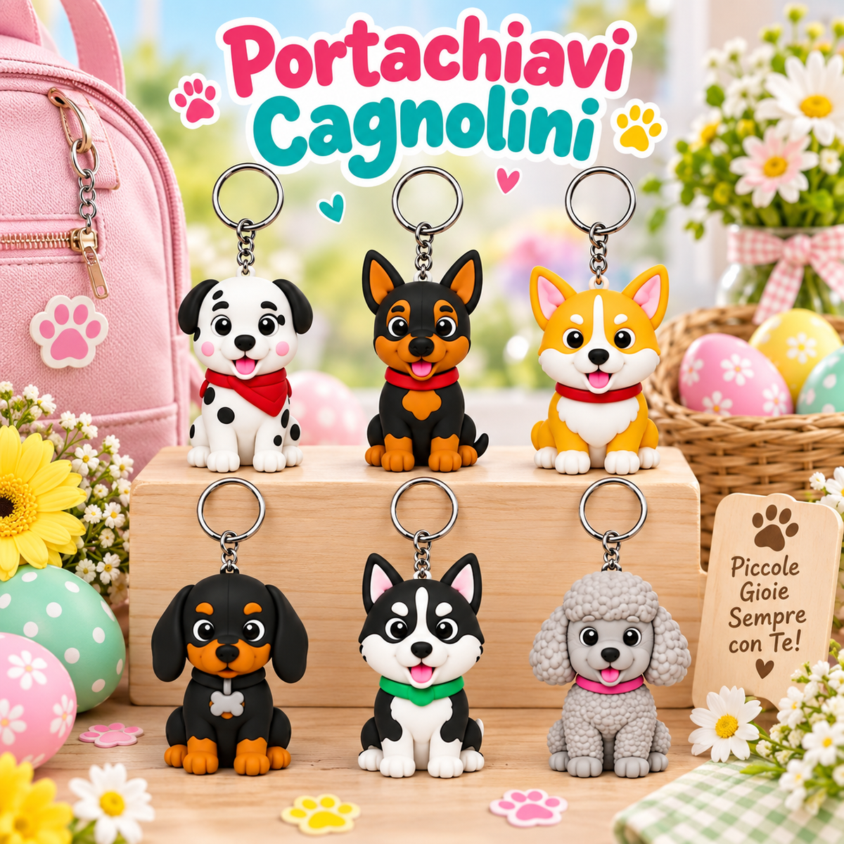 Portachiavi Silicone Cani Ass – immagine ambientata