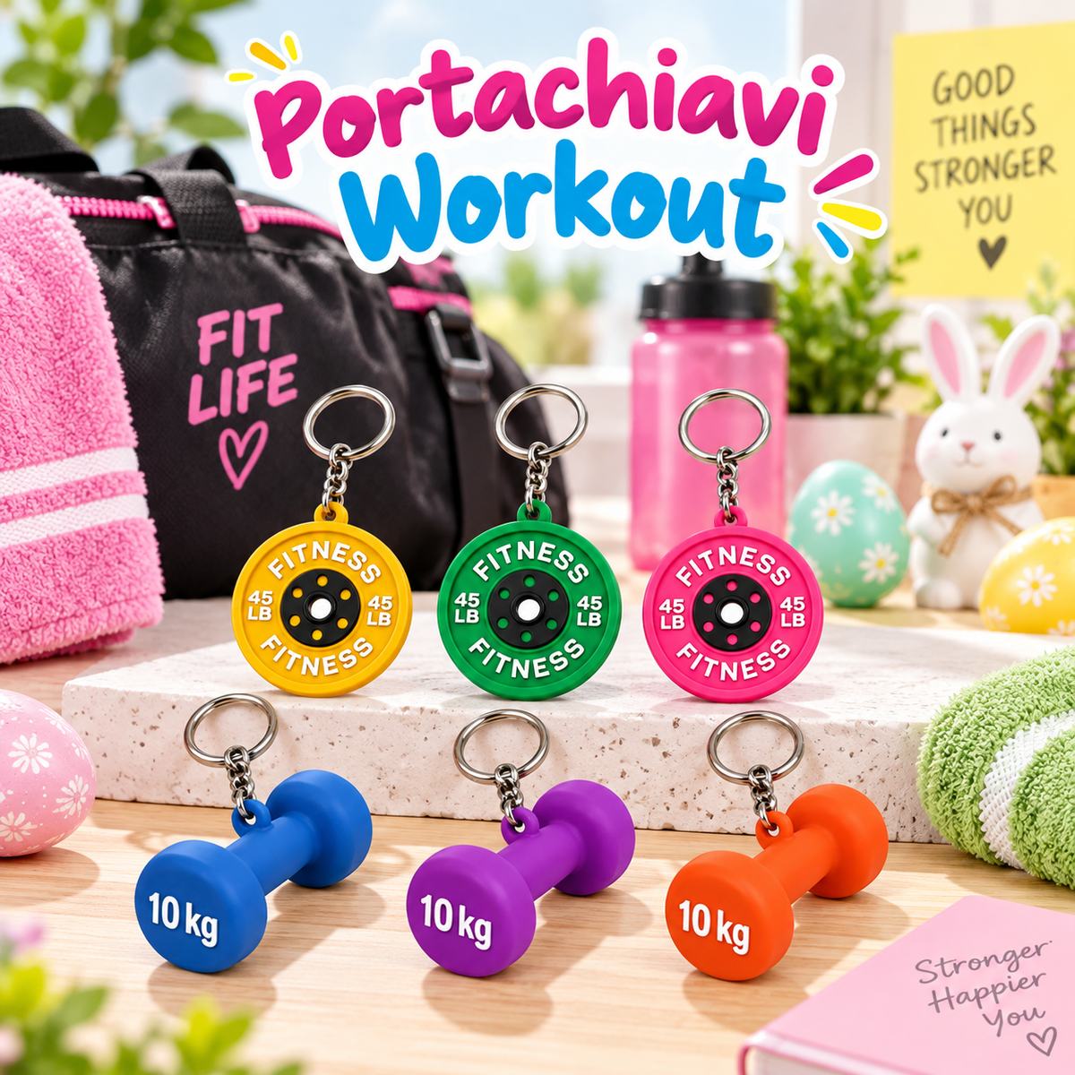 Portachiavi Silicone Workout Ass – immagine ambientata