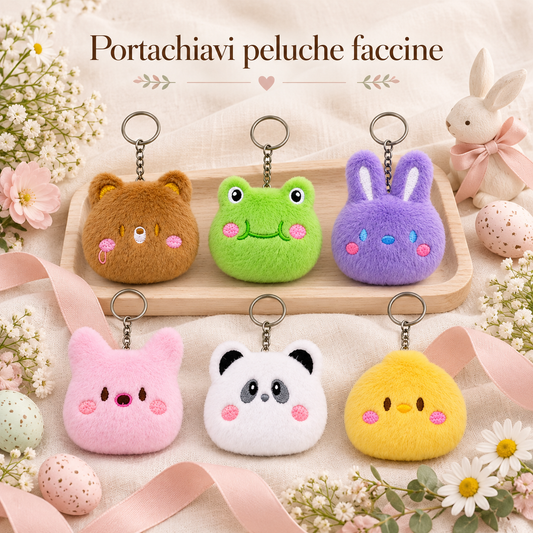 Portachiavi Peluche Ass Faccine – immagine ambientata
