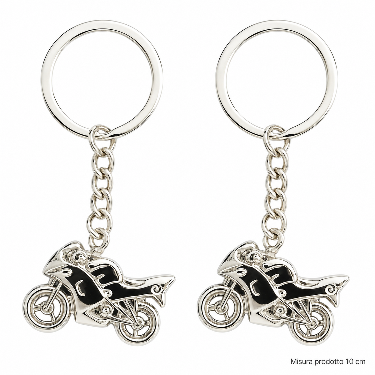 Portachiavi in Metallo Moto Sportiva 10 cm – Sorprese per Uova di Pasqua – immagine principale su sfondo bianco