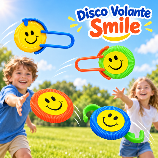 Gioco Disco Volante Smile 10 cm – Sorprese per Uova di Pasqua – immagine ambientata