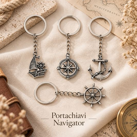Portachiavi in Metallo “Navigator” 10 cm – Sorprese per Uova di Pasqua – immagine ambientata