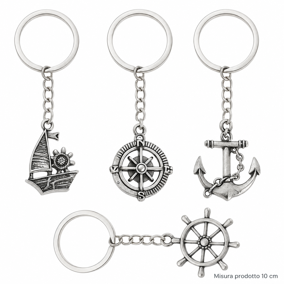 Portachiavi in Metallo “Navigator” 10 cm – Sorprese per Uova di Pasqua – immagine principale su sfondo bianco