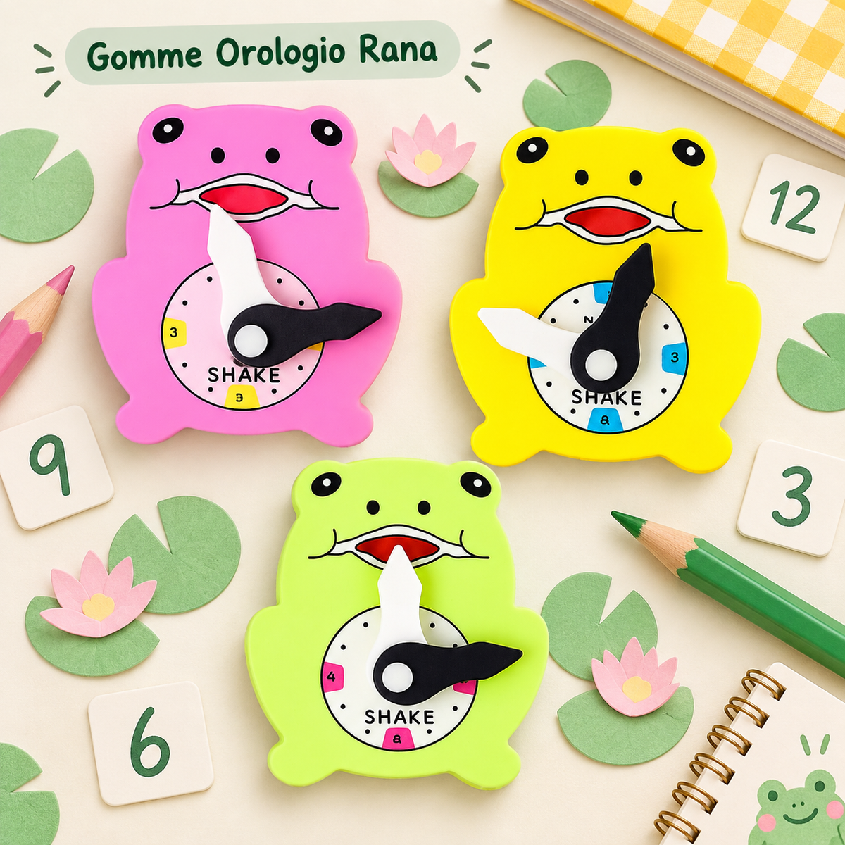 Gomma Orologio Rana – immagine ambientata