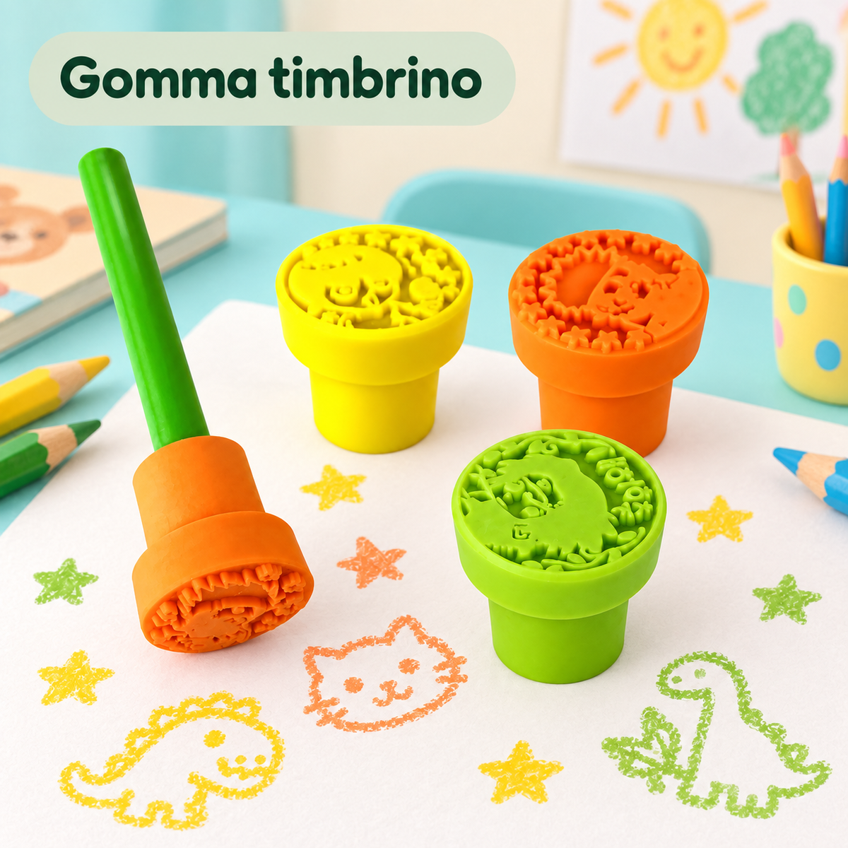 Gomma Copri-Matita Timbrino – immagine ambientata