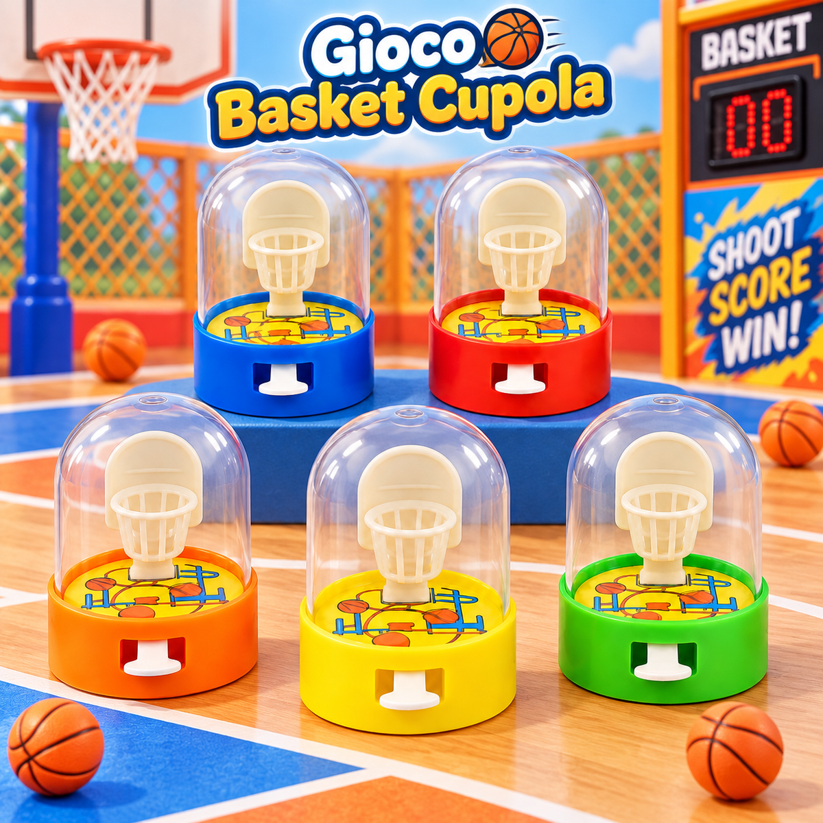 Gioco Basket Cupola 8 cm – Sorprese per Uova di Pasqua – immagine ambientata