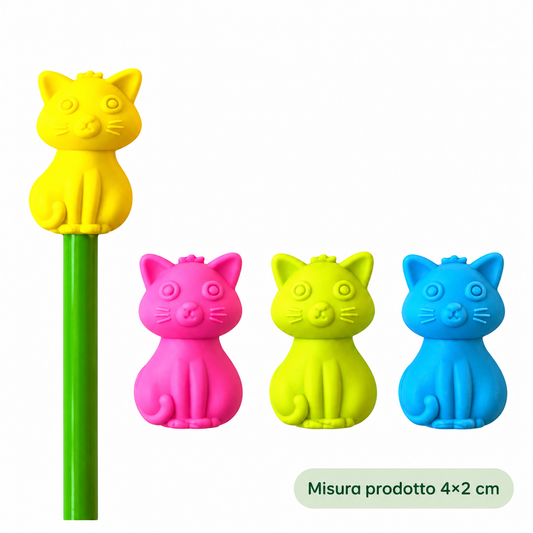 Gomma Copri-Matita Gatto – immagine principale su sfondo bianco