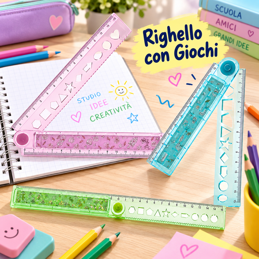 Righello Doppio C Giochi 15 cm – Sorprese per Uova di Pasqua – immagine ambientata
